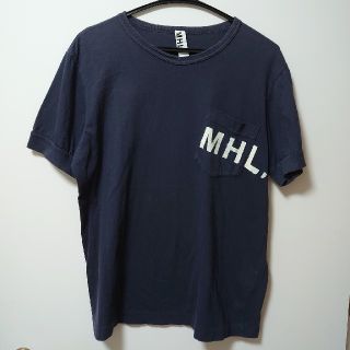 マーガレットハウエル(MARGARET HOWELL)のMHL. 半袖 Tシャツ Vネック ネイビー(Tシャツ/カットソー(半袖/袖なし))