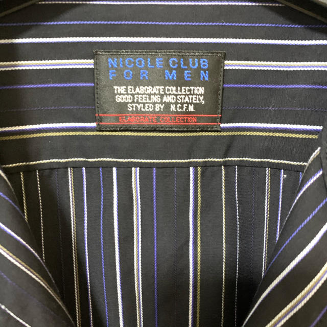 NICOLE CLUB FOR MEN(ニコルクラブフォーメン)のNICOLE CLUB FOR MEN 裏ストライプ　シャツ メンズのトップス(シャツ)の商品写真