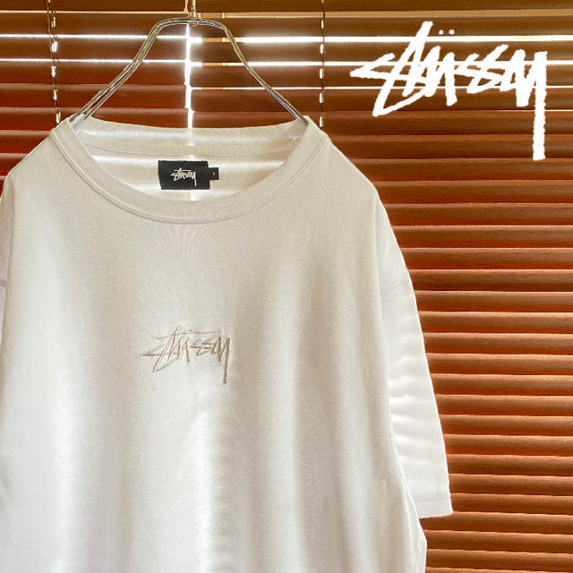 ステューシー STUSSY ワンポイント刺繍 半袖シャツ ボタン XL