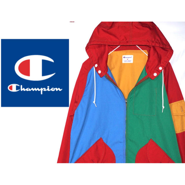 Champion(チャンピオン)の【美品】チャンピオン　マルチカラー　マウンテンパーカー　即購入OK! メンズのジャケット/アウター(マウンテンパーカー)の商品写真