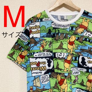 ディズニー(Disney)の新品・タグ付き◎くまのプーさんコミック柄総柄Tシャツ♪(Tシャツ/カットソー(半袖/袖なし))