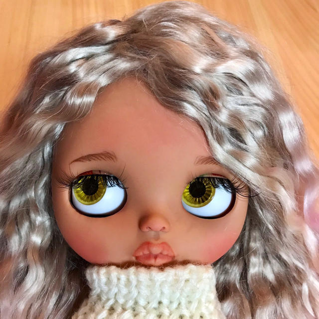 ネオブライスサイズ☆頭皮付きモヘアウィッグ - 人形