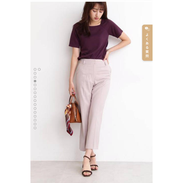 N.Natural beauty basic(エヌナチュラルビューティーベーシック)のN. Natural Beauty Basic ワンショルダーリブTシャツ レディースのトップス(Tシャツ(半袖/袖なし))の商品写真