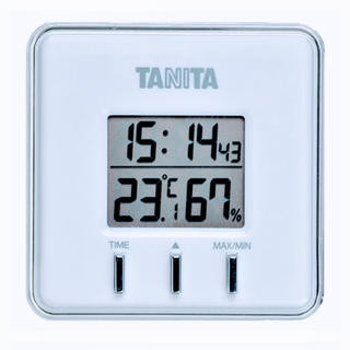 タニタ(TANITA)のタニタ デジタル温湿度計 置き掛け両用タイプ/マグネット付 TT-550-WH(その他)