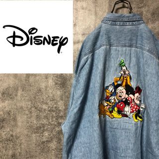 ディズニー(Disney)の【tam様専用☆】ディズニー☆ミッキーキャラクター刺繍ビッグデニムシャツ 90s(シャツ)