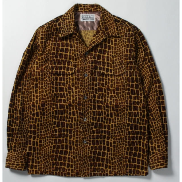 WACKO MARIA CROCODILE OPEN COLLAR SHIRT