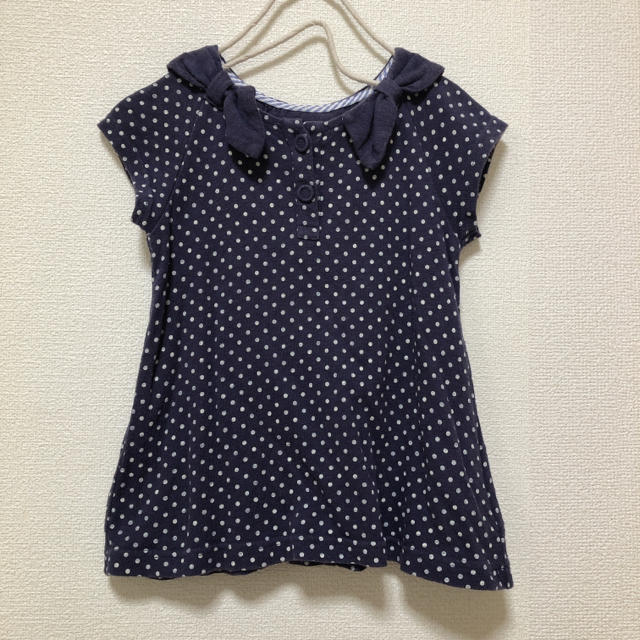 FITH(フィス)のFITH/フィス/ドット柄セーラー風半袖カットソー/100 キッズ/ベビー/マタニティのキッズ服女の子用(90cm~)(Tシャツ/カットソー)の商品写真