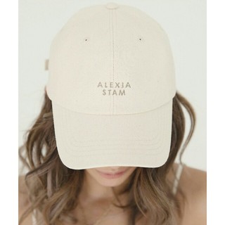 アリシアスタン(ALEXIA STAM)の【新品】ALEXIASTAM Separated Logo Capアイボリー帽子(キャップ)