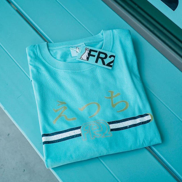 新品 FR2 月桃 えっち Tシャツ Lサイズ ターコイズブルー