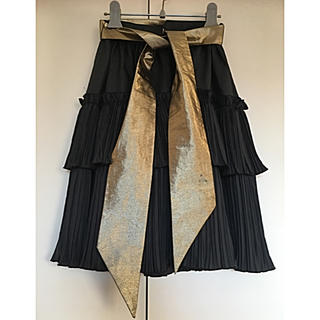 ブラックパンサー　プリーツスカート SALE‼️(ひざ丈スカート)