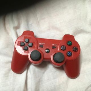 PS3 コントローラー レッド Red 赤色 Bluetooth 互換品(その他)