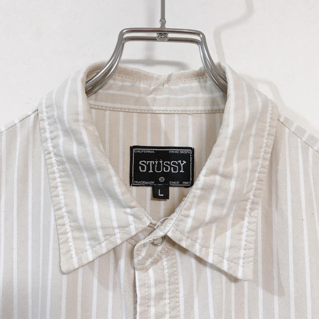 STUSSY(ステューシー)のStussy ストライプワークシャツ★ロゴ刺繍&ワッペン★ビッグシルエット メンズのトップス(シャツ)の商品写真