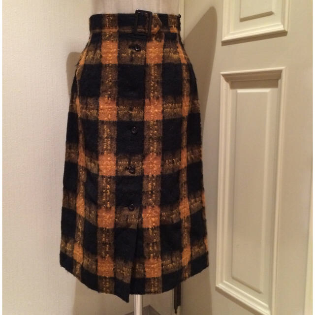 昭和レトロ/チェック ペンシルスカート レディースのスカート(ひざ丈スカート)の商品写真