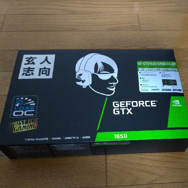 玄人志向 GF-GTX1650-E4GB/OC/DF