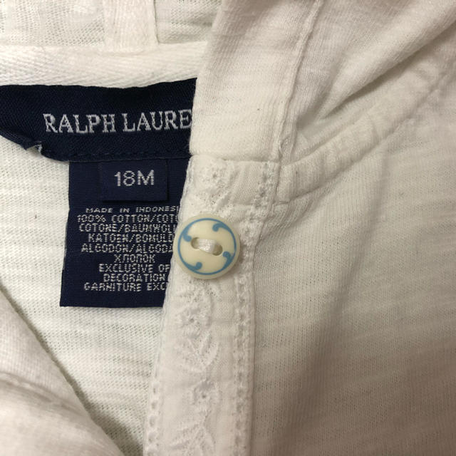 Ralph Lauren(ラルフローレン)のラルフローレン☆フード付カーディガン　18m/85cm キッズ/ベビー/マタニティのベビー服(~85cm)(カーディガン/ボレロ)の商品写真