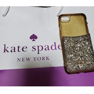 ケイトスペードニューヨーク(kate spade new york)のiPhone8ケース☆kate spadeポケット付き(iPhoneケース)