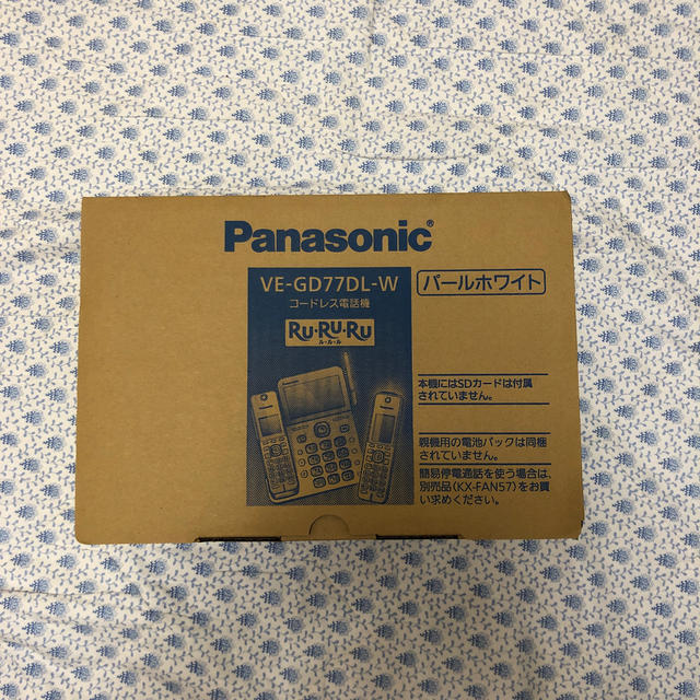 得価爆買い Panasonic - VEーGD77DLーWコードレス電話機の通販 by でき