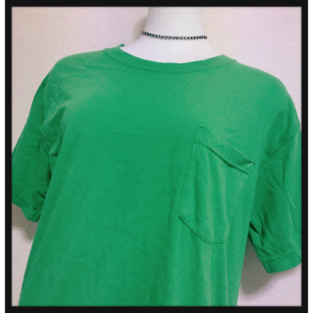 未使用 無地シンプルTシャツ 緑色 【ポイント10倍】 アジアン エスニック好きな方にも 最大84％オフ グリーン
