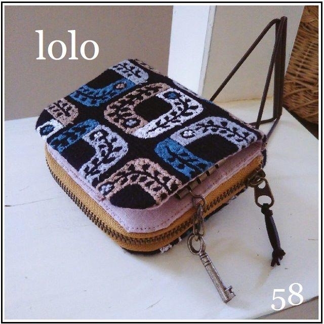 専用❺❽】⚮̈ ミナペルホネン lolo◇布製キーケース付コインケース