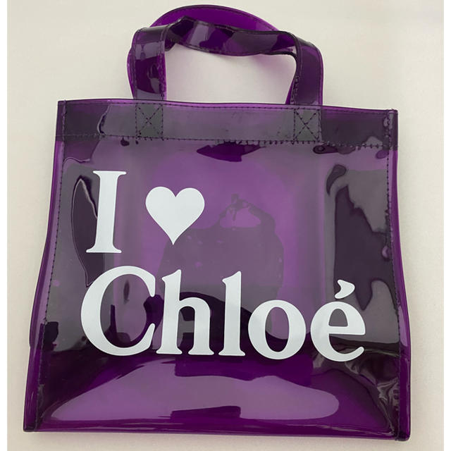 未使用 クロエジュース Chloe 阪急梅田限定 レア パープル ビニールバッグ