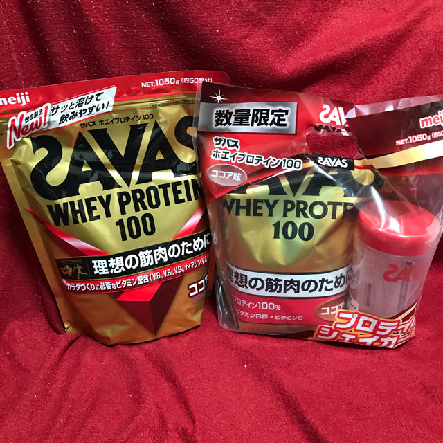 SAVAS(ザバス)の【2袋】ザバス ホエイプロテイン100 ココア味 ザバス プロテインシェーカー付 食品/飲料/酒の健康食品(プロテイン)の商品写真