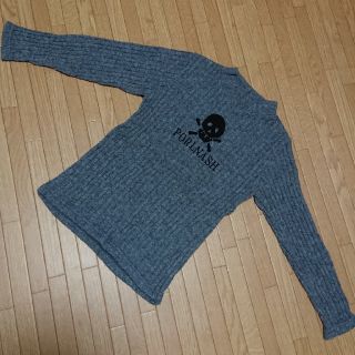 キッズ120＊グレー 骸骨 スカル ニット(Tシャツ/カットソー)