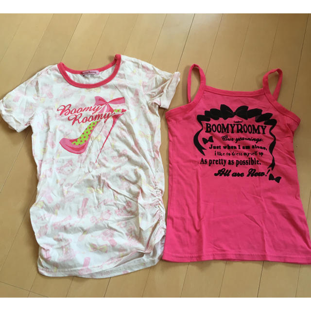 BoomyRoomy(ブーミンルーミン)のBoomyRommy 女児 袖折り返しTシャツ&キャミソール 130cm キッズ/ベビー/マタニティのキッズ服女の子用(90cm~)(Tシャツ/カットソー)の商品写真