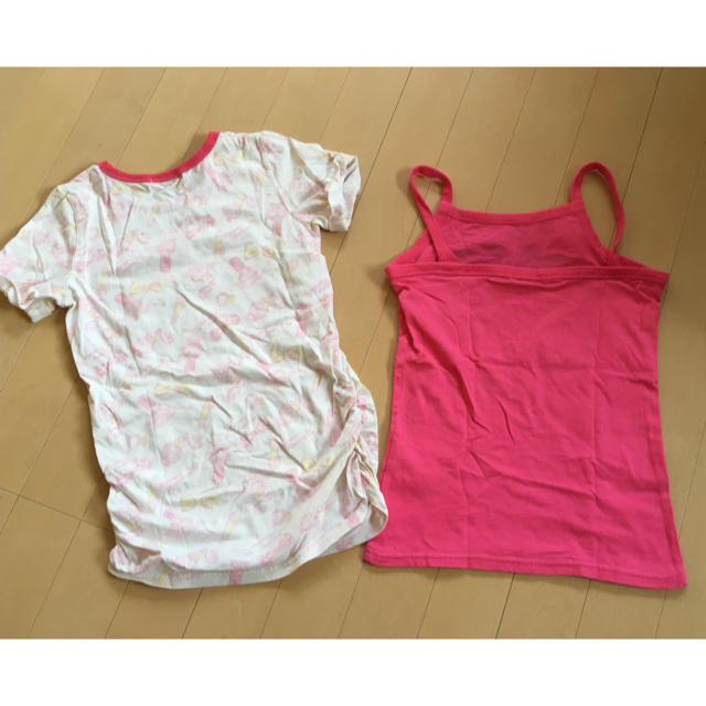 BoomyRoomy(ブーミンルーミン)のBoomyRommy 女児 袖折り返しTシャツ&キャミソール 130cm キッズ/ベビー/マタニティのキッズ服女の子用(90cm~)(Tシャツ/カットソー)の商品写真