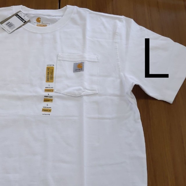 carhartt(カーハート)の新品 L WH カーハート ポケット Ｔシャツ ホワイト メンズのトップス(Tシャツ/カットソー(半袖/袖なし))の商品写真