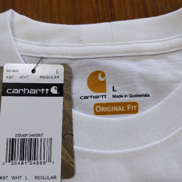 carhartt(カーハート)の新品 L WH カーハート ポケット Ｔシャツ ホワイト メンズのトップス(Tシャツ/カットソー(半袖/袖なし))の商品写真