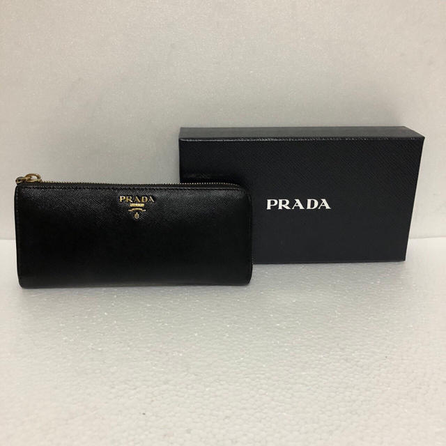 メンズ【美品】　PRADA (プラダ)  ブラック　長財布