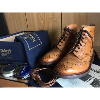 トリッカーズ(Trickers)の美品  [おまけ付き]  トリッカーズ カントリーブーツ エイコン UK8(ブーツ)