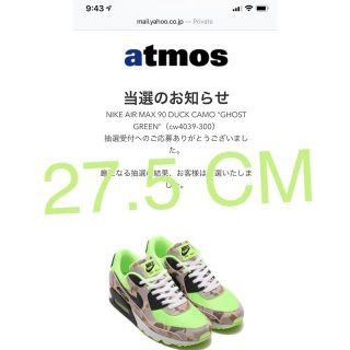 ナイキ(NIKE)のNIKE AIR MAX 90 DUCK CAMO “GHOST GREEN”(スニーカー)