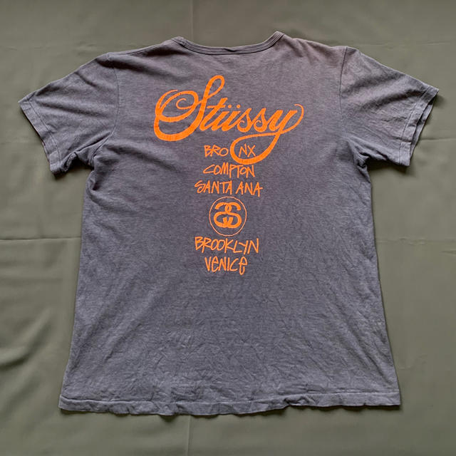 STUSSY(ステューシー)のSTUSSY × champion コラボ Tシャツ ステューシー XL 茶 メンズのトップス(Tシャツ/カットソー(半袖/袖なし))の商品写真