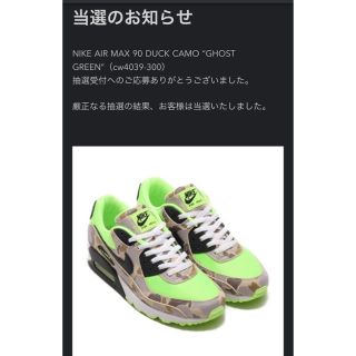 ナイキ(NIKE)のNIKE AIR MAX 90 DUCK CAMO “GHOST GREEN”(スニーカー)