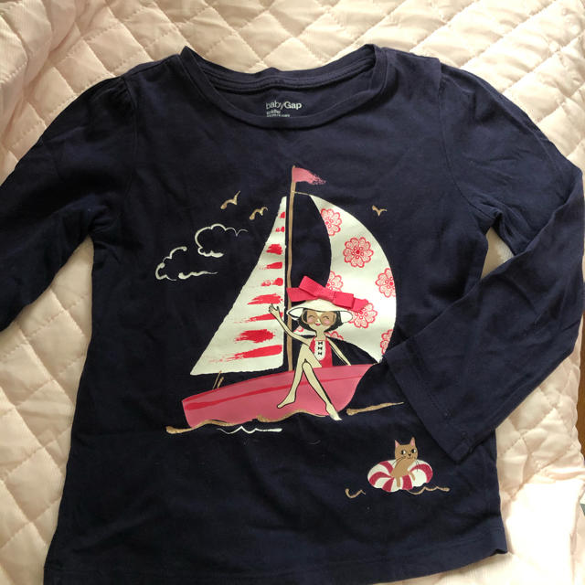 babyGAP(ベビーギャップ)のbaby Gap  ロンT・100 キッズ/ベビー/マタニティのキッズ服女の子用(90cm~)(Tシャツ/カットソー)の商品写真