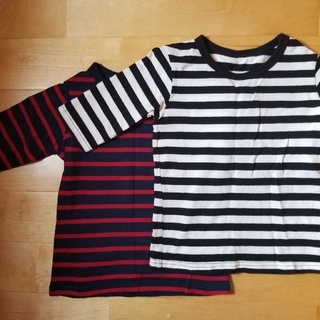 ベルメゾン(ベルメゾン)の子供服　七分袖tシャツ2枚組　100cm(Tシャツ/カットソー)