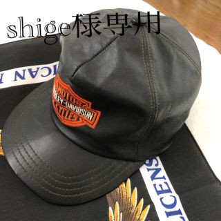 ハーレーダビッドソン(Harley Davidson)のハーレーダビットソン革キャップ&バンダナ(キャップ)