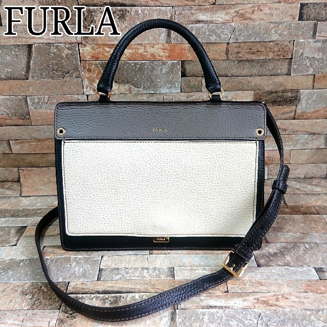 美品‼︎ FURLA  バッグ バイカラー