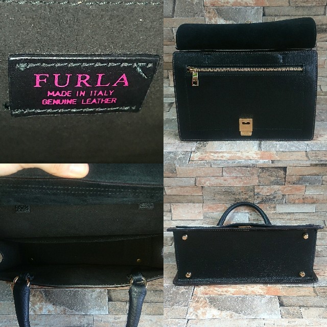 極美品 FURLA LIKE 2wayショルダーバッグ バイカラー 本革 牛革 ...