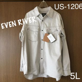 イーブンリバー(EVEN RIVER)の☆新品タグ付き　イーブンリバー　ミリタリーシャツ　5L(シャツ)