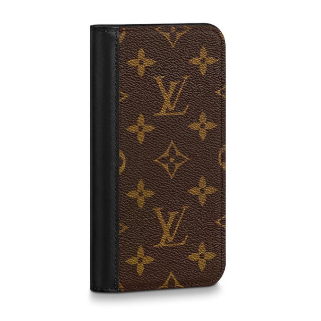 LOUISVUITTON iPhone11 フォリオ手帳型ブラック　ルイヴィトン牛革ライニング