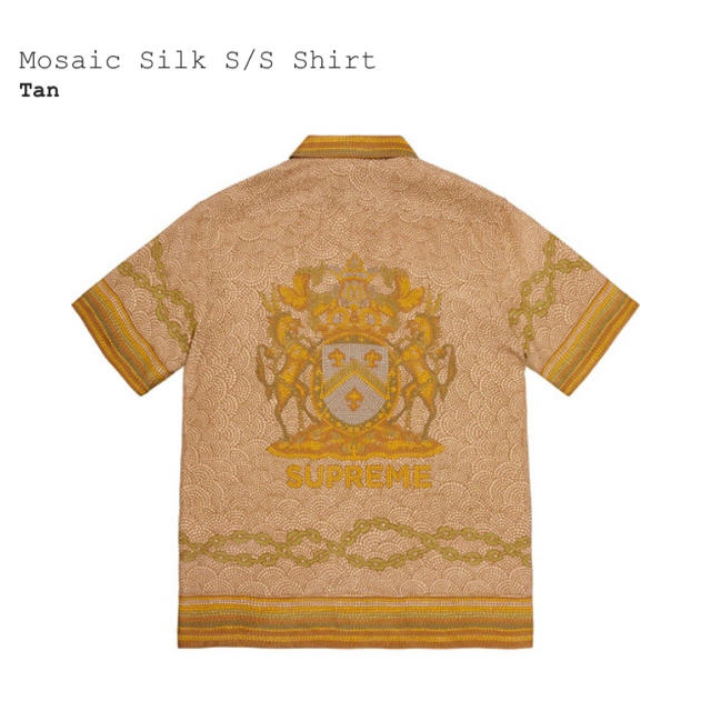 Supreme(シュプリーム)の定価以下 Supreme Mosaic Silk S/S Shirt Tan S メンズのトップス(シャツ)の商品写真