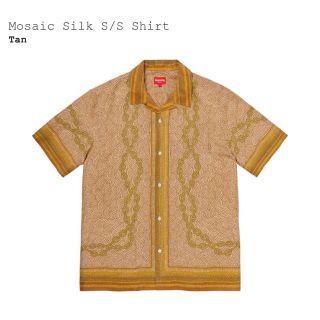 シュプリーム(Supreme)の定価以下 Supreme Mosaic Silk S/S Shirt Tan S(シャツ)