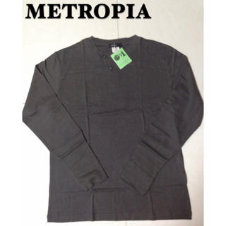 メトロピア(METROPIA)のMetropia:メトロピア ヘンリーネック 長袖Tシャツ カットソー (Tシャツ/カットソー(七分/長袖))