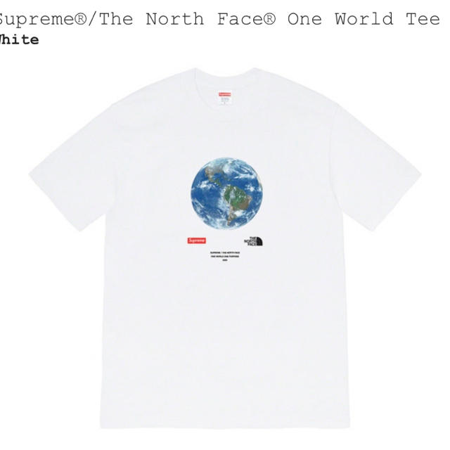 supreme THE NORTH FACE Tシャツ ホワイト S-