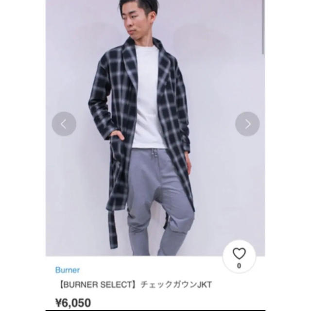 Burner(バーナー)のBurner 【BURNER SELECT】チェックガウンJKT ネイビー　紺色 メンズのトップス(その他)の商品写真