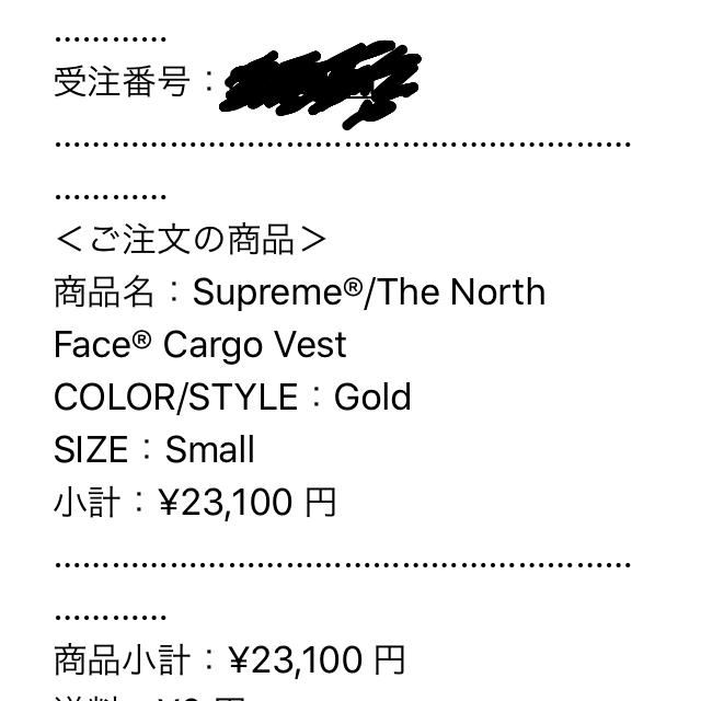 Supreme(シュプリーム)のSサイズ　　supreme north face ベスト vest cargo メンズのトップス(ベスト)の商品写真