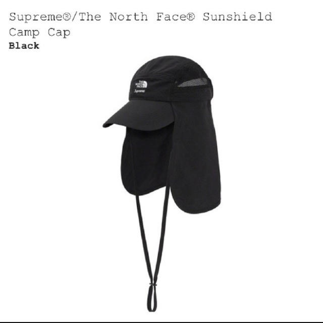 キャップsupreme TNF sunshield black