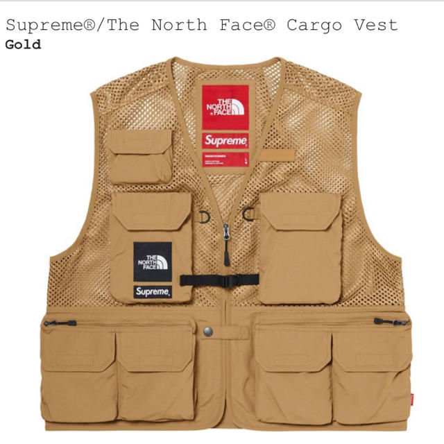 GoldSIZESupreme®/The North Face® Cargo Vest